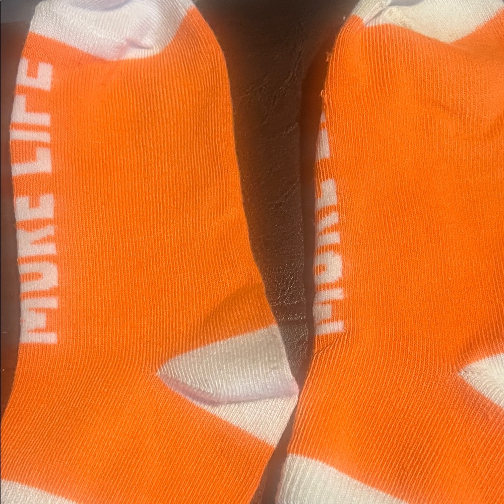 Orangetheory Vibrant Orange and White Socks
